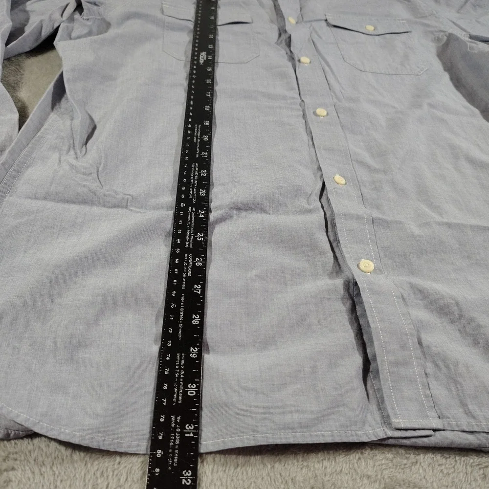 Banana Republic Shirt Men XL Denim Blue College Preppy Work Roll Tab Long Sleev